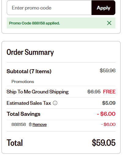 Sally Beauty code verified screenshot