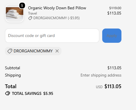 Holy Lamb Organics code verified screenshot