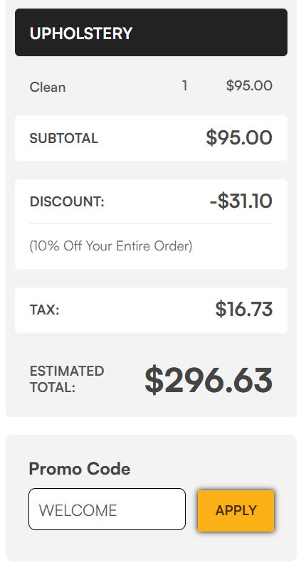 Stanley Steemer code verified screenshot