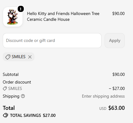 Sanrio code verified screenshot