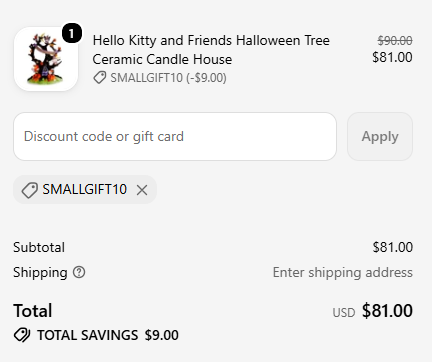 Sanrio code verified screenshot