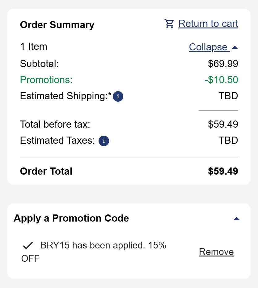 Shari's Berries code verified screenshot