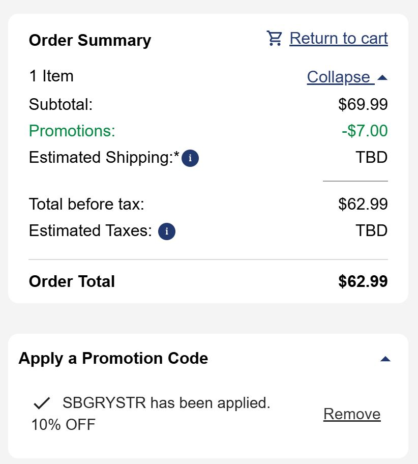 Shari's Berries code verified screenshot
