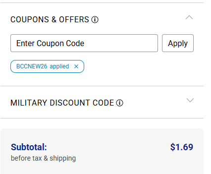 Boscovs code verified screenshot