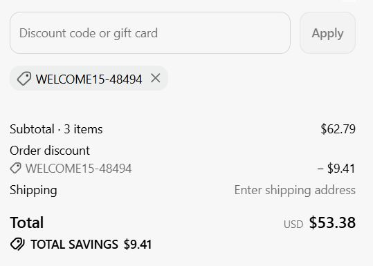 Nectar Sunglasses code verified screenshot
