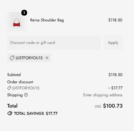 Rebecca Minkoff code verified screenshot