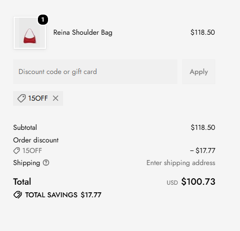 Rebecca Minkoff code verified screenshot