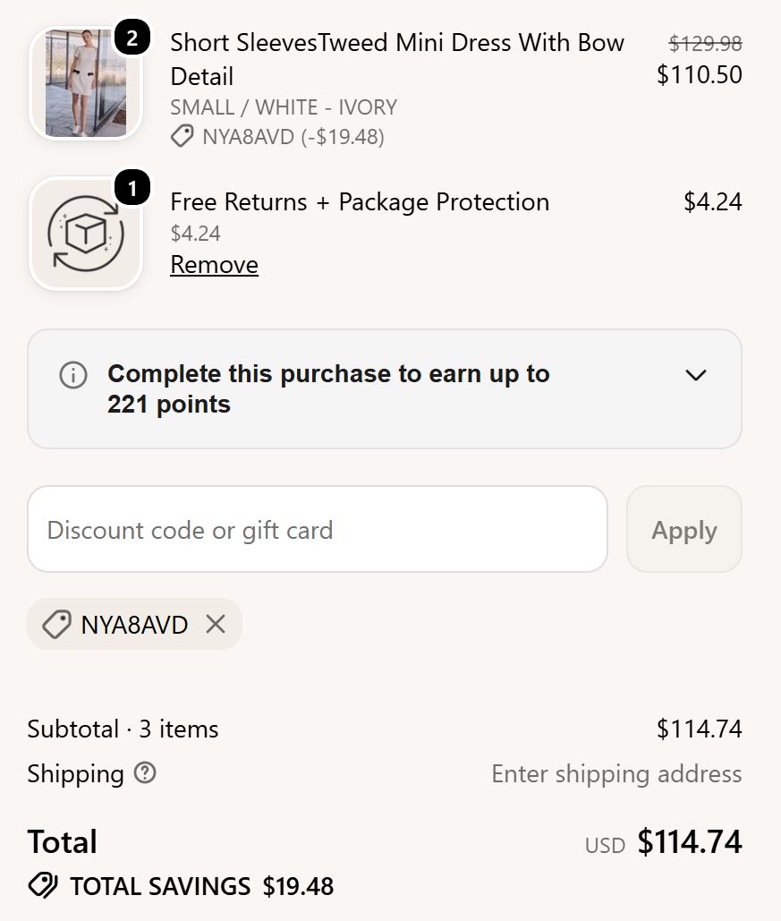 New York And Company code verified screenshot