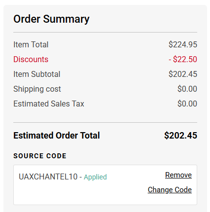 Uniform Advantage code verified screenshot