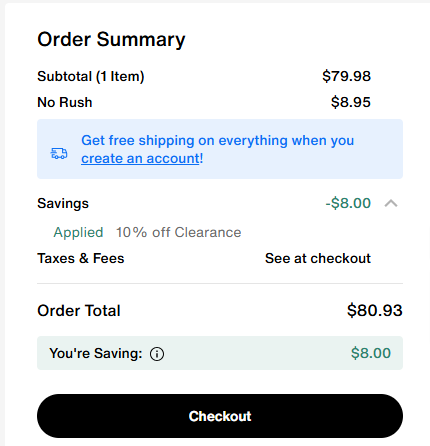 DSW code verified screenshot