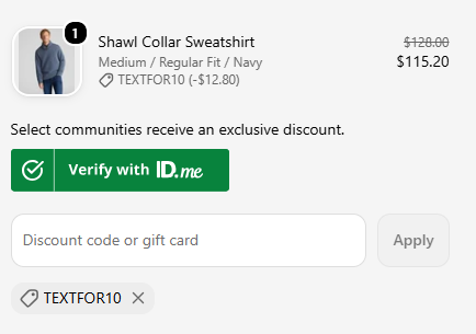 UNTUCKit code verified screenshot