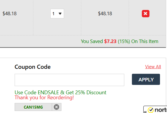 Canada Pet Care code verified screenshot