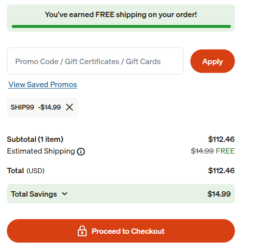 Shutterfly code verified screenshot
