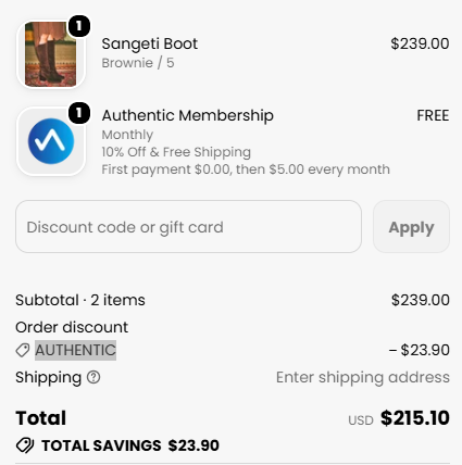 Vince Camuto code verified screenshot