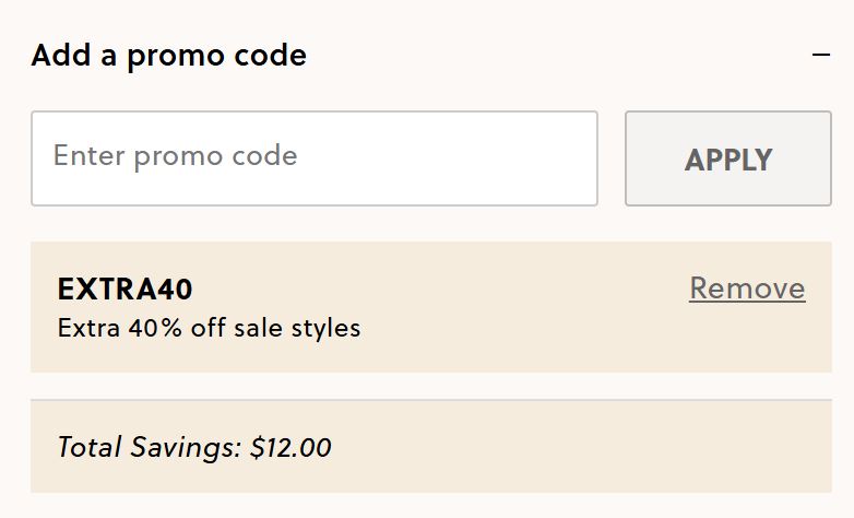 J Crew code verified screenshot