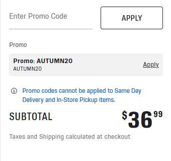 AutoZone code verified screenshot