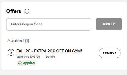 Gymboree code verified screenshot