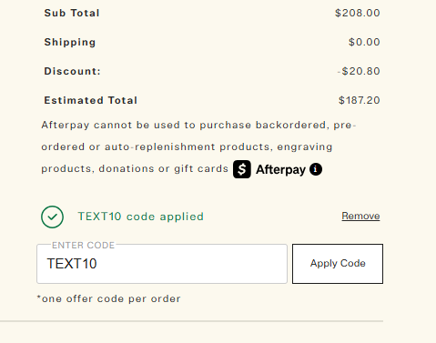 Jo Malone code verified screenshot