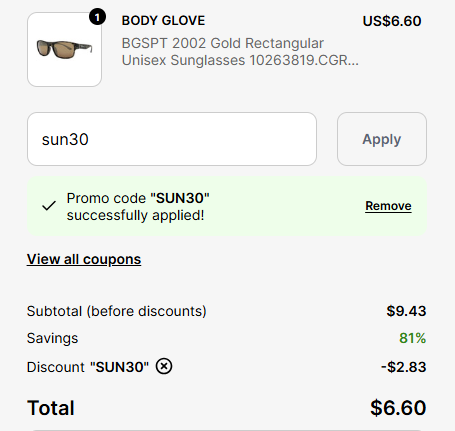 Jomashop code verified screenshot
