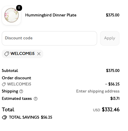 Wedgwood code verified screenshot