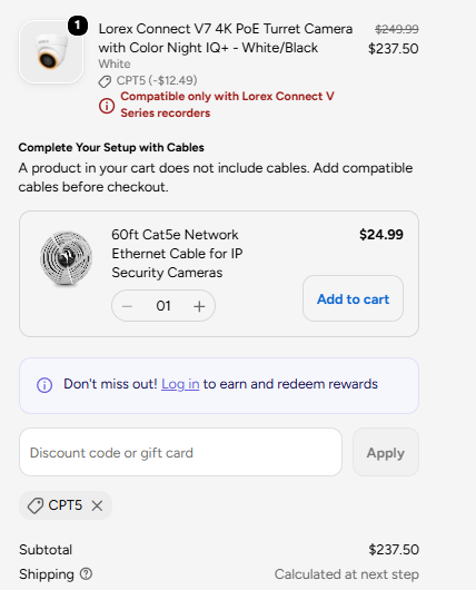 Lorex code verified screenshot
