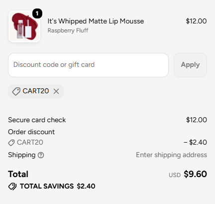 Julep code verified screenshot