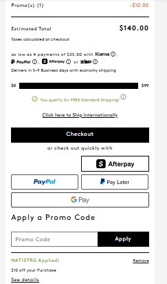 Naturalizer code verified screenshot