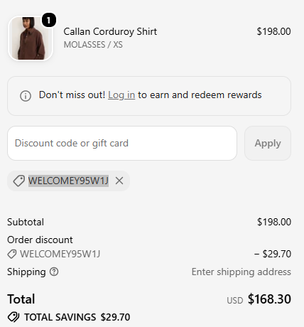 Michael Stars code verified screenshot