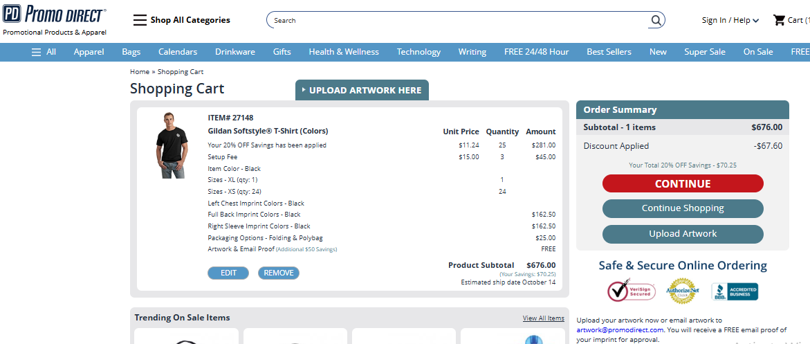 Promo Direct code verified screenshot