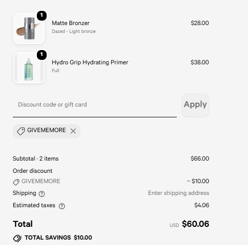 Milk Makeup code verified screenshot
