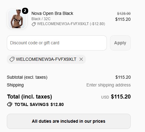 Bluebella code verified screenshot