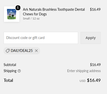 Only Natural Pet code verified screenshot