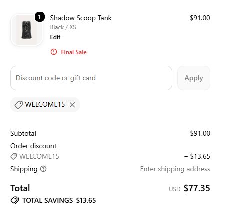 Elie Tahari code verified screenshot