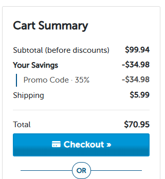 Discount Filters code verified screenshot