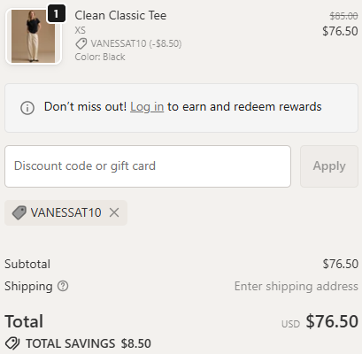 Jenni Kayne code verified screenshot