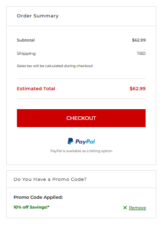 Hickory Farms code verified screenshot