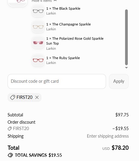Pair Eyewear code verified screenshot
