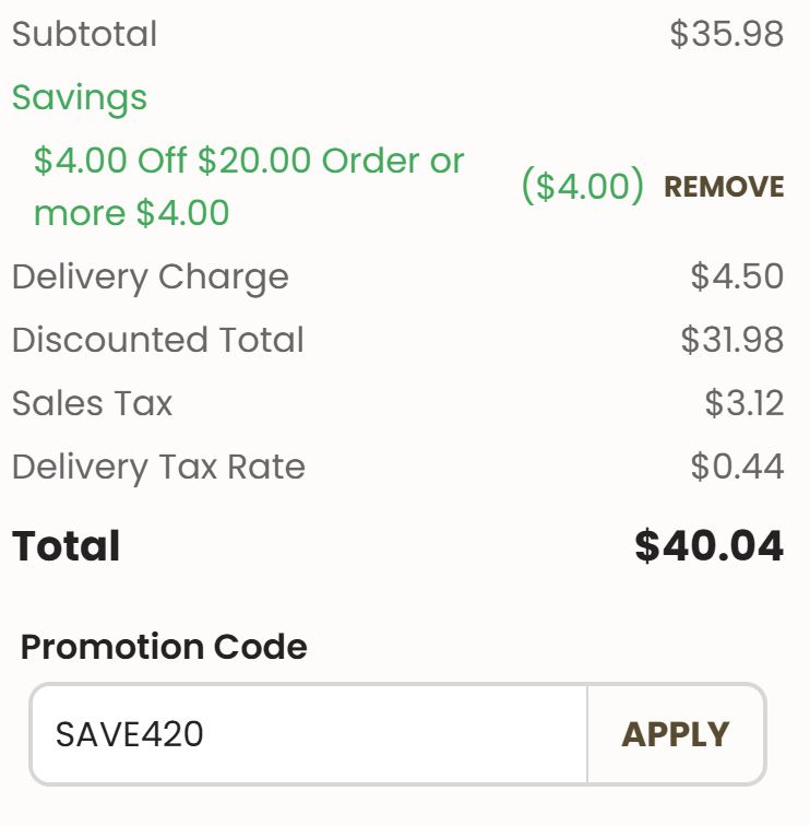 MARCO’S PIZZA code verified screenshot