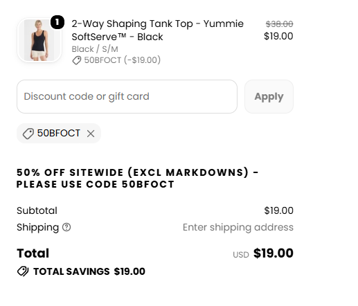 Yummie code verified screenshot