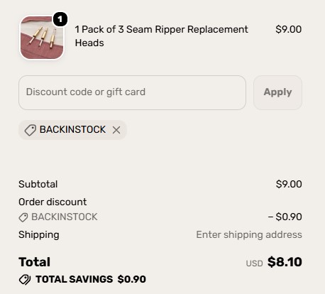 Garrett Wade code verified screenshot