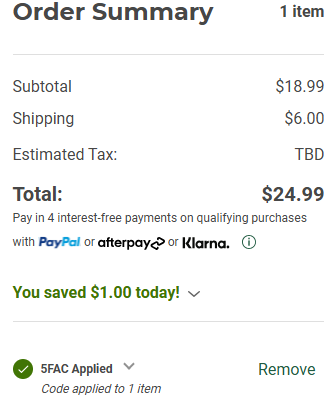 FoodSaver code verified screenshot